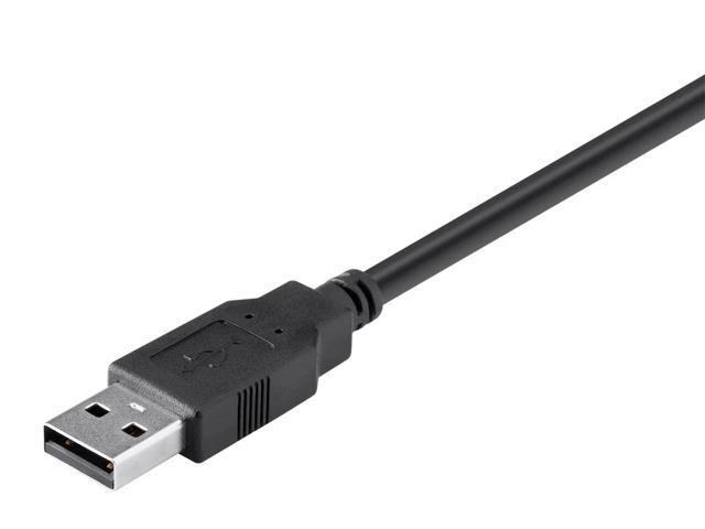 Monoprice USB 2.0 Cable - 4.5 Feet - Black USB Type-A Male to USB Micro Type-B Male 30/20 AWG Fast Charge / Security Cable