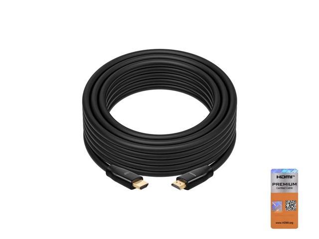 Monoprice 4K Certified Premium High-Speed HDMI Cable - 4K60Hz, 18Gbps, HDR, CL3 Rated, 30ft, Black