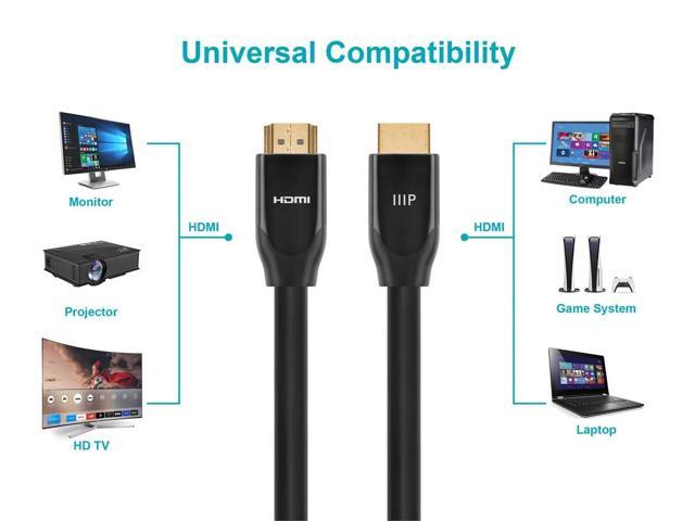 Monoprice 4K Certified High-Speed HDMI Cable - 4K60Hz, 18Gbps, HDR, VW-1 Rated, 30ft, Black