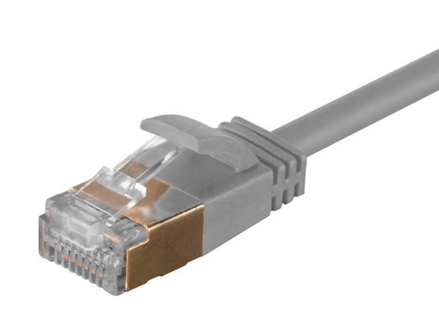 Monoprice Cat6A Ethernet Patch Cable - 10 Meters - Gray (5 pack) Snagless RJ45, Stranded, S/STP, Pure Bare Copper Wire, 36AWG, Computer Networking...