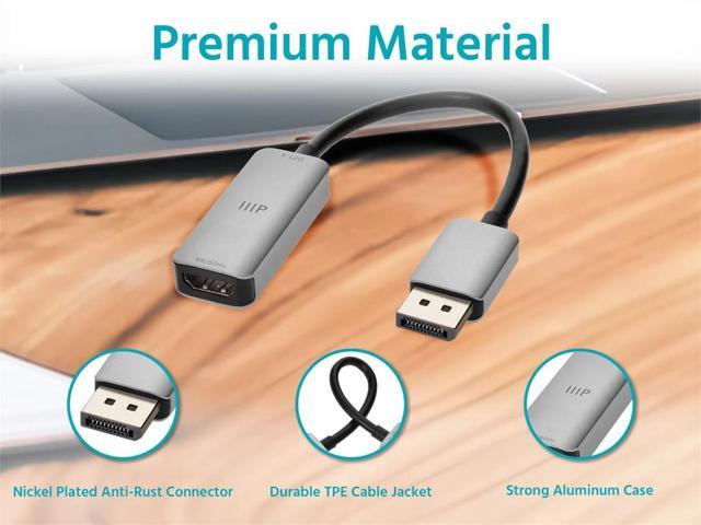 DisplayPort 1.4 to 8K60 HDMI Adapter, Dynamic HDR10+, Aluminum Chassis