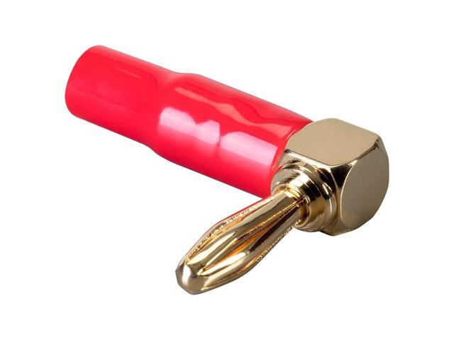 Monoprice 10 Pair Right Angle 24k Gold Plated Banana Speaker Wire Cable Screw Plug Connectors