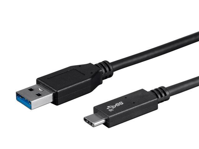 Monoprice USB C to USB A 3.1 Gen 2 Cable - 1 Meter (3.3 Feet) - Black Fast Charging, 10Gbps, 3A, 30AWG, Type C, Compatible with Xbox One / VR /...