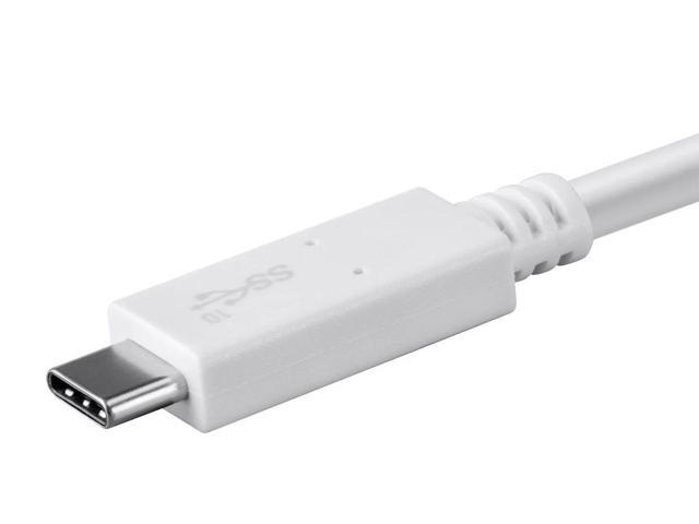 Monoprice USB C to USB A 3.1 Gen 2 Cable - 1 Meter (3.3 Feet) - White Fast Charging, 10Gbps, 3A, 30AWG, Type C, Compatible with Xbox One / VR /...