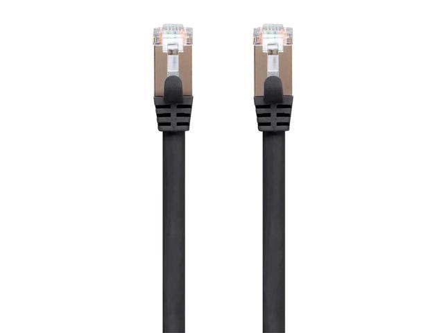 Monoprice Cat7 Ethernet Network Patch Cable - 50 feet - Black 26AWG, Shielded, (S/FTP) - Entegrade Series