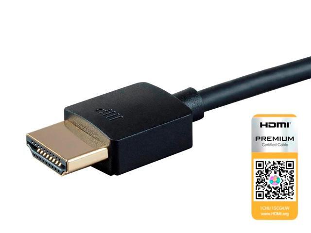 Monoprice HDMI Cable - 3 Feet - Black (5 Pack) Certified Premium, High Speed, 4K@60Hz HDR, 18Gbps 36AWG YUV 4:4:4, Compatible with UHD TV / PS4 Pro...