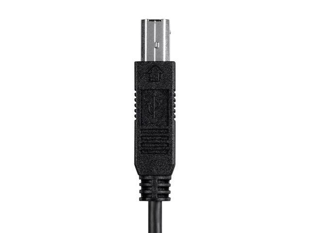 Monoprice 2.0 USB-C to USB B Printer Cable 480 Mbps 6.6ft black