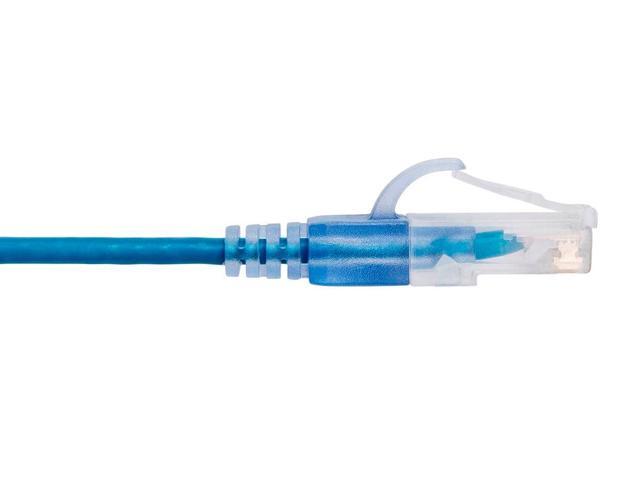 Monoprice Cat6A Ethernet Network Patch Cable - 50 Feet - Blue 5-Pack, 10G - SlimRun Series