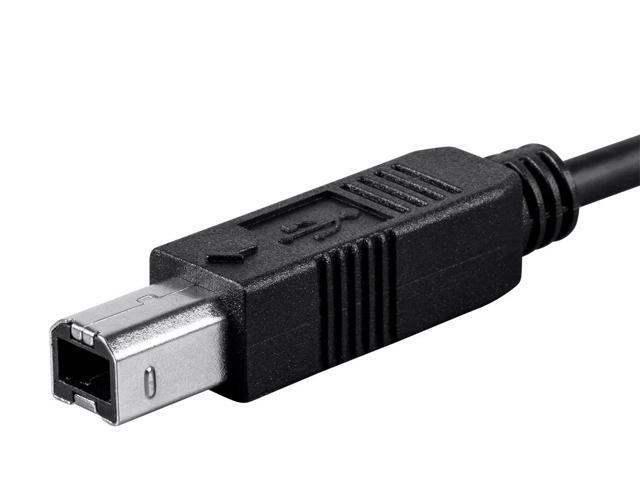 Monoprice 2.0 USB-C to USB Type-B Printer Cable 480 Mbps 3.3ft black