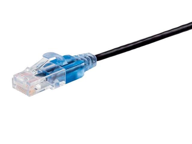 Monoprice Cat6A Ethernet Patch Cable - 50 Feet - Red (5-Pack) Snagless RJ45, UTP, Pure Bare Copper Wire, 10G, 30AWG - SlimRun Series