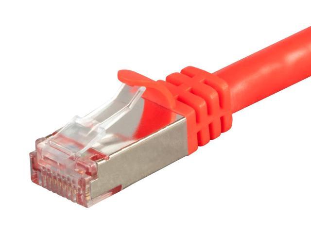 Monoprice Cat7 Ethernet Network Patch Cable - 5 feet - Red 26AWG, Shielded, (S/FTP) - Entegrade Series