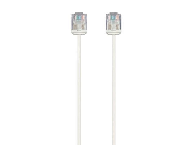 Monoprice Cat6 Ethernet Patch Cable - 3 Feet - White Stranded, 550MHz, UTP, Pure Bare Copper Wire, 32AWG - Micro SlimRun Series