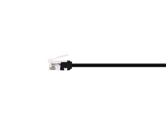 Monoprice Cat6 Ethernet Patch Cable - 0.5 Feet - Black Stranded, 550MHz, UTP, Pure Bare Copper Wire, 32AWG - Micro SlimRun Series
