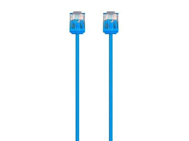 Monoprice Cat6 Ethernet Patch Cable - 5 Feet - Blue Stranded, 550MHz, UTP, Pure Bare Copper Wire, 32AWG - Micro SlimRun Series