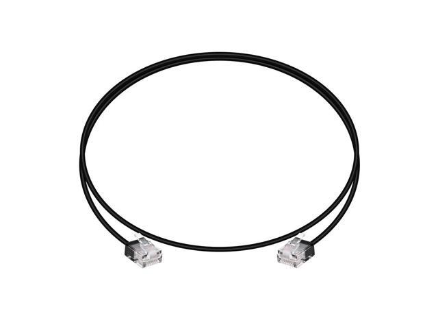 Monoprice Cat6 Ethernet Patch Cable - 3 Feet - Black Stranded, 550MHz, UTP, Pure Bare Copper Wire, 32AWG - Micro SlimRun Series