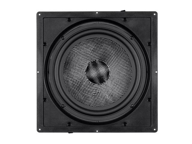 Monoprice Carbon Fiber In-Wall Speaker - 10 Inch (Each) 300 Watt Subwoofer, Easy Install For Home Theater - Alpha Series