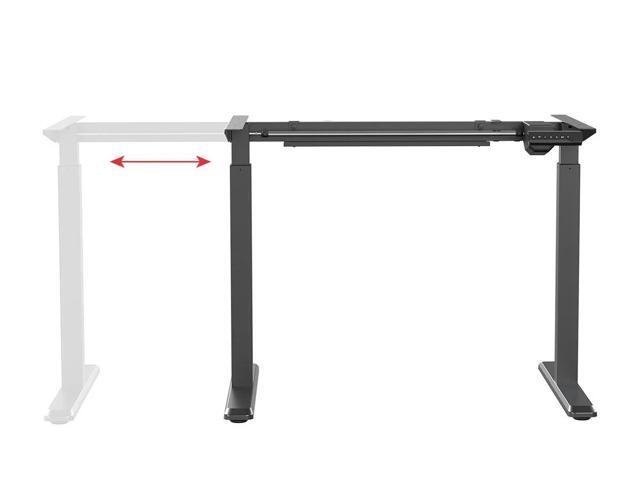 Monoprice Height Adjustable Sit Stand Riser Table Desk Frame - Black With Electric Single Motor, Compatible With Desktops From 39 Inches Up To 63...