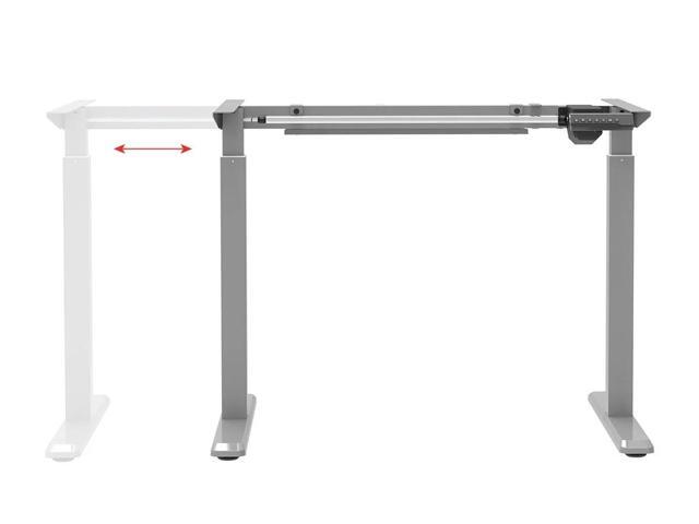 Monoprice Height Adjustable Sit Stand Riser Table Desk Frame - Grey With Electric Single Motor, Compatible With Desktops From 39 Inches Up To 63...