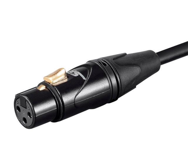 Monoprice Starquad XLR Microphone Cable - 50 Feet - Black XLR-M to XLR-F, 24AWG, Optimized for Analog Audio - Gold Contacts - Stage Right Series