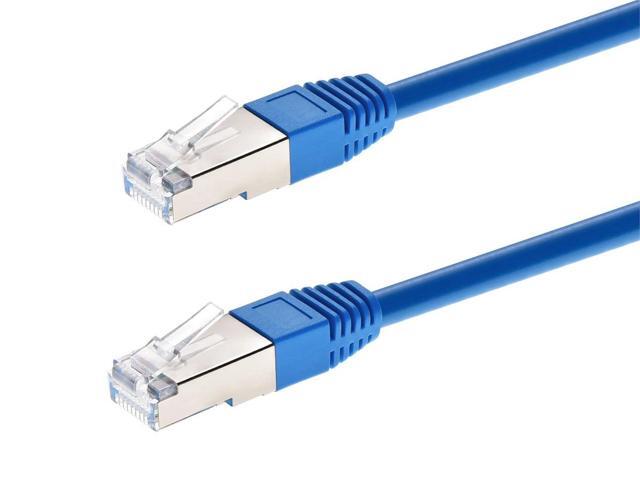 Monoprice Cat6A Ethernet Patch Cable - 3 Feet - Blue Network Internet Cord - Zeroboot, RJ45, Stranded, 550Mhz, STP, Pure Bare Copper Wire, 10G,...