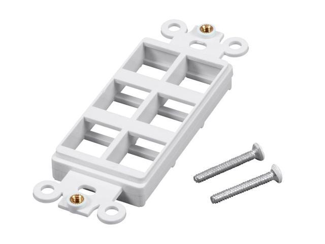 Monoprice Dcor Insert for Keystone 6 Hole - White for Home Office Install