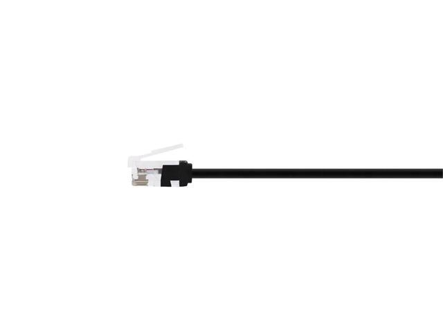 Monoprice Cat6 Ethernet Patch Cable - 3 Feet - Black Stranded, 550MHz, UTP, Pure Bare Copper Wire, 32AWG - Micro SlimRun Series