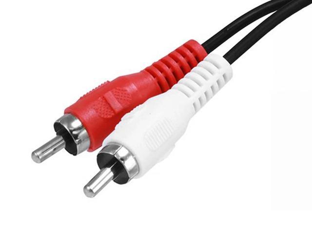 Monoprice Audio/Stereo Cable - 6 Feet - Black 3.5mm Stereo Plug/2 RCA Jack, Mp3 Player/Phone Headphone Output to Home Audio System