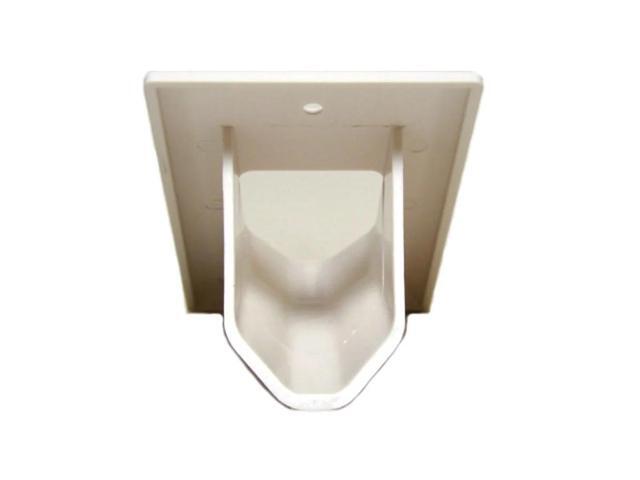 Monoprice 1-Gang Recessed Low Voltage Cable Wall Plate - White