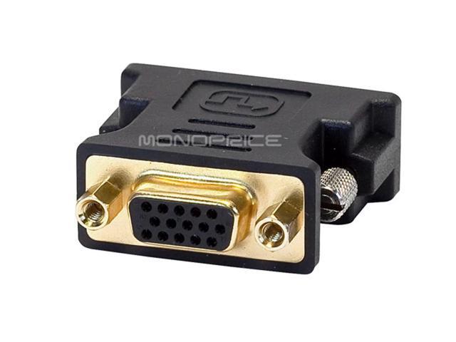 Monoprice Inc. Dvi-A Dual Link Male To Hd15(Vga) Female Adapter (Gold Plated)
