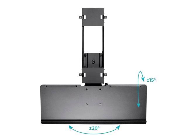 Monoprice Adjustable Ergonomic Keyboard Tray - Black With Full Size Platform - Workstream Collection