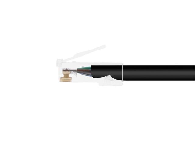 Monoprice Cat6 Ethernet Patch Cable - 2 Feet - Black Network Internet Cord - RJ45, Stranded, 550Mhz, UTP, Pure Bare Copper Wire, 24AWG - Zeroboot...