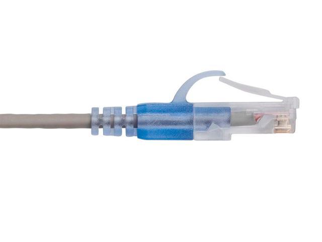 Monoprice SlimRun Cat6A Ethernet Patch Cable - Network Internet Cord - RJ45, Stranded, UTP, Pure Bare Copper Wire, 30AWG, 2ft, Gray, 10-Pack