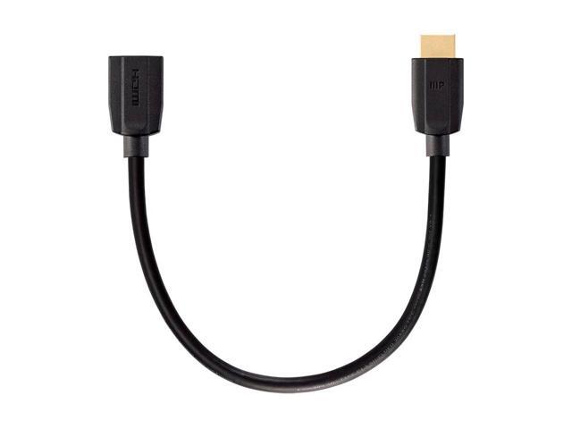 Monoprice High Speed HDMI Extension Cable - 1 Feet - Black 48Gbps, Ultra 8K, Dynamic HDR, eARC - DynamicView Series