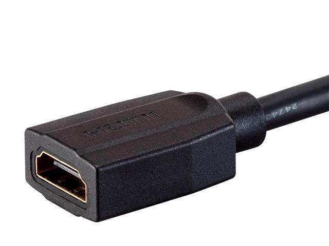 Monoprice High Speed HDMI Extension Cable - 1 Feet - Black 48Gbps, Ultra 8K, Dynamic HDR, eARC - DynamicView Series