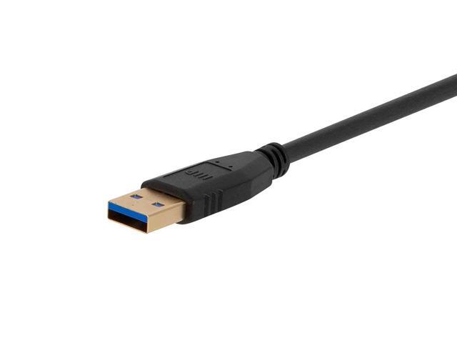 Monoprice USB 3.0 Type-C to Type-A Cable - 3 Feet - Black, For Nintendo Switch, Samsung Galaxy S10 S9 S8 Note, Android Google Pixel - Select Series