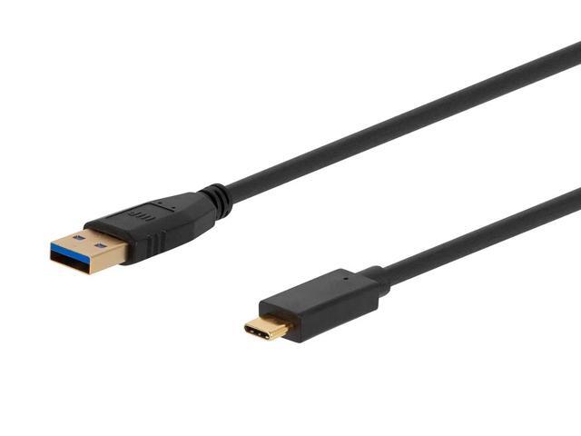 Monoprice USB 3.0 Type-C to Type-A Cable - 6 Feet - Black For Nintendo Switch, Samsung Galaxy S10 S9 S8 Note, Android Google Pixel - Select Series