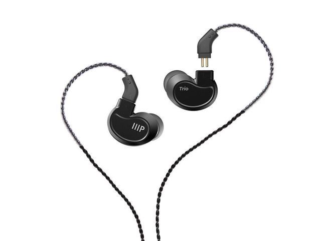 Monoprice Trio Wired In Ear Monitor (1 Balanced Armature+2 Dynamic Drivers) Aluminum Housing, Detachable Cable