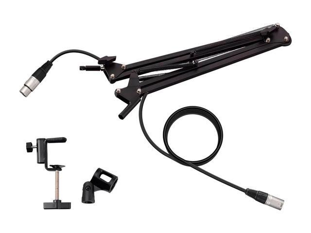 Monoprice Suspension Boom Scissor Broadcast Mic Stand With Integrated XLR Cable, Arm Can Extend Up To 33in - Stage Right Series