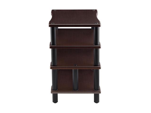 Monolith 4 Tier Audio Stand XL - Espresso, Open Air Design, Each Shelf Supports Up to 75 lbs., Perfect Way to Organize AV Components