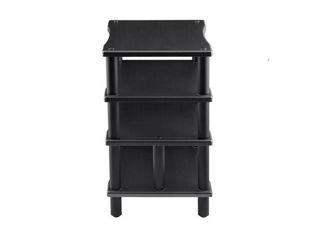 Monolith 4 Tier Audio Stand XL - Black, Open Air Design, Each Shelf Supports Up to 75 lbs., Perfect Way to Organize AV Components
