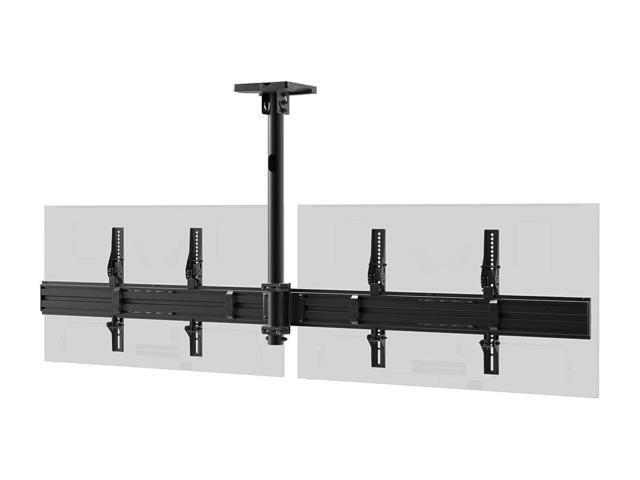 Monoprice Commercial Series 2x1 Panel Menu Board Adjustable Tilt Ceiling TV Mount for Displays Between 32in and 65in, Max Weight 66 lbs. ea., VESA...