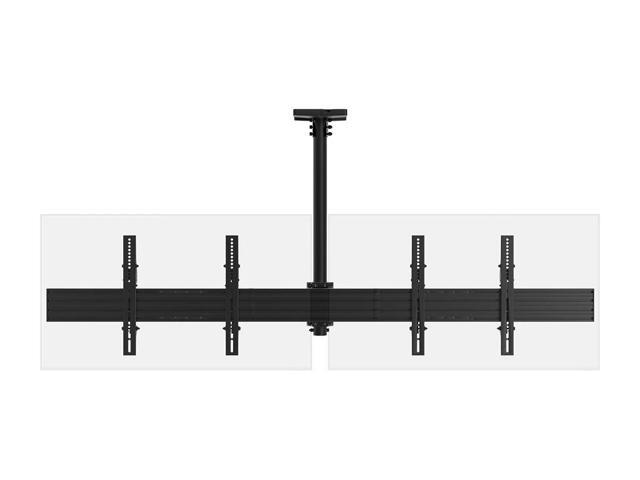 Monoprice Commercial Series 2x1 Panel Menu Board Adjustable Tilt Ceiling TV Mount for Displays Between 32in and 65in, Max Weight 66 lbs. ea., VESA...