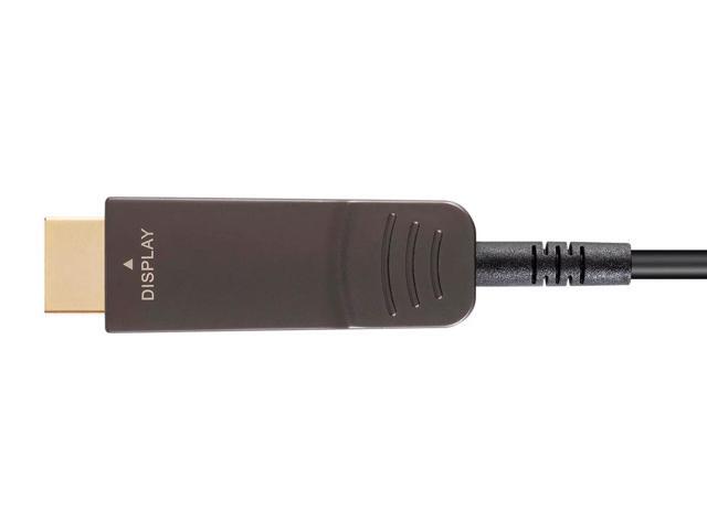 Monoprice USB 3.1 Type-C to HDMI Video Cable - 50 Feet - Black 4K@60Hz, Fiber Optic, AOC, Transmits Up To 100 Feet, Gold Plated Connectors -...