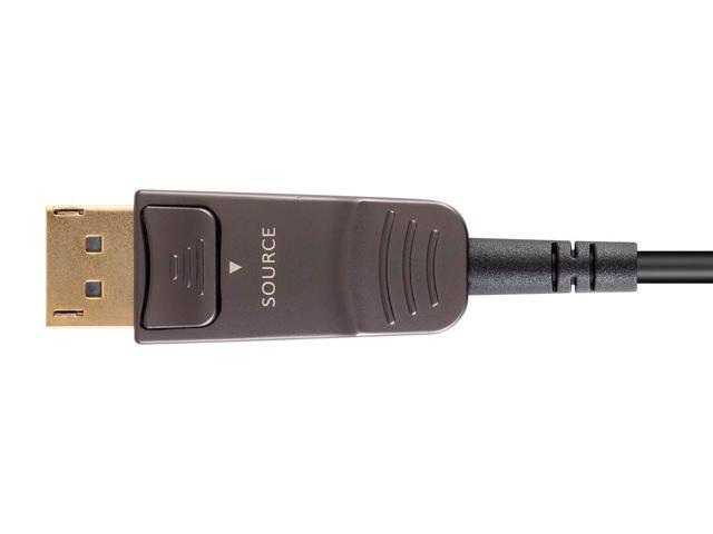Monoprice DisplayPort to HDTV Cable - 25 Feet, 4K@60Hz, AOC, Transmits Up To 100 Feet, Ultra Slim Design, Dynamic HDR - SlimRun AV Series