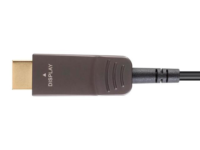 Monoprice DisplayPort to HDTV Cable - 25 Feet, 4K@60Hz, AOC, Transmits Up To 100 Feet, Ultra Slim Design, Dynamic HDR - SlimRun AV Series