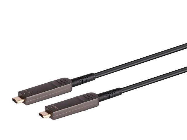 Monoprice USB 3.1 Type-C to Type-C Video Cable - 75ft, 4K@60Hz, Fiber Optic, AOC, Transmits Up To 100ft, Gold Plated Connectors - SlimRun AV Series