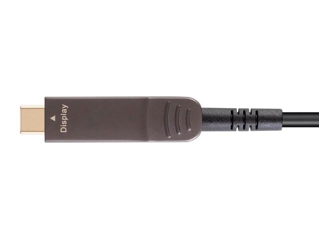 Monoprice USB 3.1 Type-C to Type-C Video Cable - 30 Feet - Black 4K@60Hz, Fiber Optic, AOC, Transmits Up To 100 Feet, Gold Plated Connectors -...