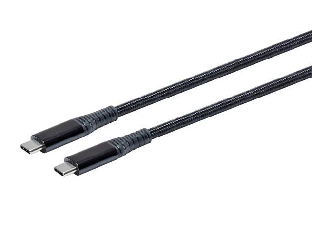 Monoprice Durable USB 3.2 Gen 2 Type-C Data and Power Kevlar Reinforced Nylon-Braid Cable - 1 Meter - Black | 5A/100W - AtlasFlex Series - image 2