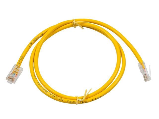 Monoprice Cat5e Ethernet Patch Cable - 3 Feet - Yellow Network Internet Cord - RJ45, Stranded, 350Mhz, UTP, Pure Bare Copper Wire, 24AWG -...