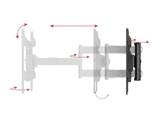 Monoprice Portrait and Landscape 360 Full-Motion Articulating TV Wall Mount for TVs 40in to 75in, Weight Capacity 110 lbs, Extension 3.3in to 31.5in